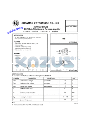 CHT857BTPT datasheet - PNP Muti-Chip General Purpose Amplifier