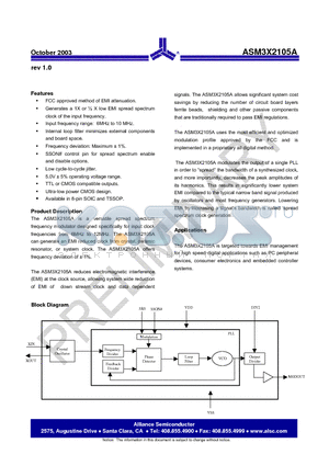 ASM3X2105AFSR datasheet - Low Frequency EMI Reduction