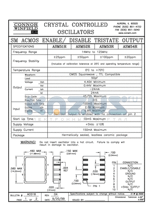 ASM53R datasheet - SM ACMOS ENABLE/ DISABLE TRISTATE OUTPUT