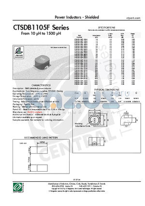 CTSDB1105F-680M datasheet - Power Inductors - Shielded
