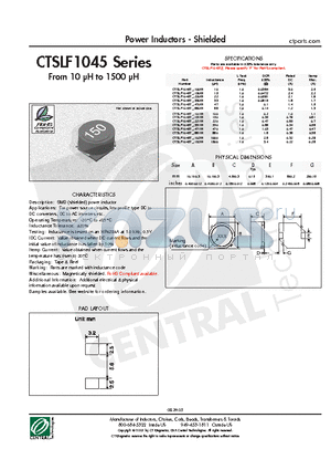 CTSLF1045TF-680M datasheet - Power Inductors - Shielded