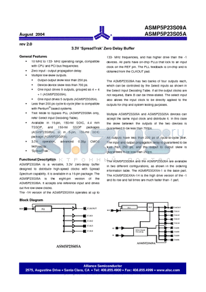 ASM5I23S05A-1-08-TR datasheet - 3.3V SpreadTrak Zero Delay Buffer