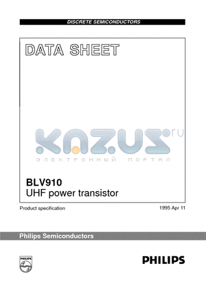 BLV910 datasheet - UHF power transistor