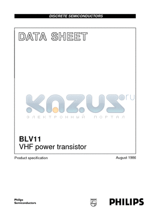 BLV11 datasheet - VHF power transistor
