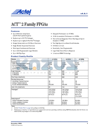 A1225A-1CQ176C datasheet - ACT2 Family FPGAs