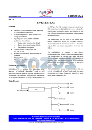 ASM5P2304AF-1-08-SR datasheet - 3.3V Zero Delay Buffer