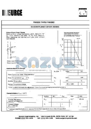 1N5226 datasheet - SILICON PLANAR ZENER DIODES