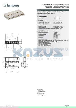 382307 datasheet - Multimodul-Steckverbinder, Raster 2,5 mm