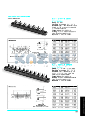 C5237-10 datasheet - Stud Type Junction Blocks