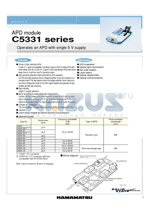 C5331-13 datasheet - Operates an APD with single 5 V supply