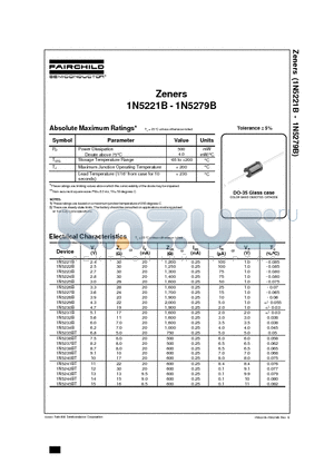1N5229B datasheet - Zeners