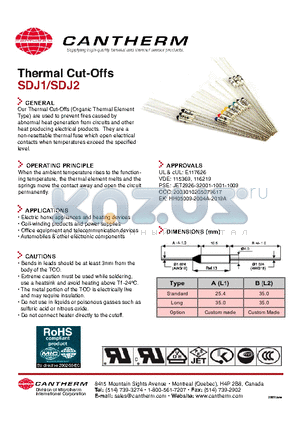 DF167S datasheet - Thermal Cut-Offs