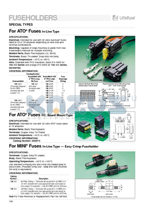 01530003 datasheet - For ATO  Fuses In-Line Type