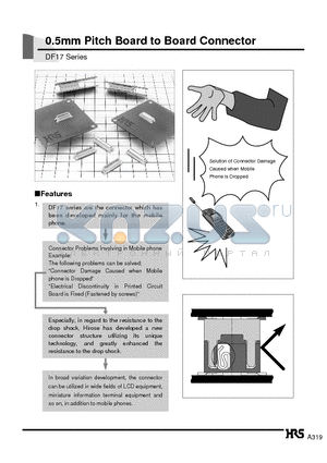 DF17-80DS-0.5V datasheet - 0.5mm Pitch Board to Board Connector