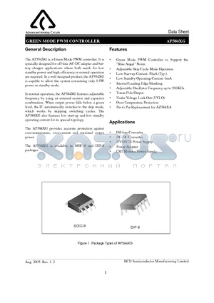 3844GM-E1 datasheet - GREEN MODE PWM CONTROLLER