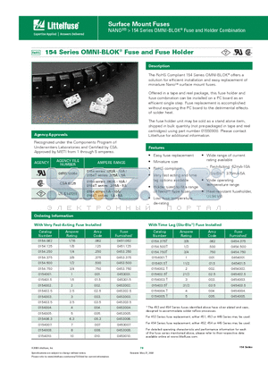 0154003.T datasheet - Surface Mount Fuses