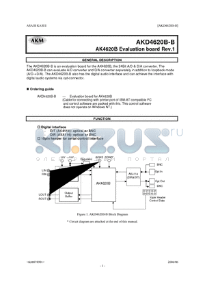 AK4620B datasheet - 24Bit A/D & D/A converter