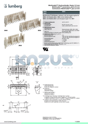 385213 datasheet - Multimodul-Steckverbinder, Raster 2,5 mm