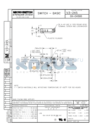 CK-C4500 datasheet - SWITCH-BASIC