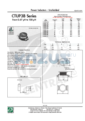 CTUP3B-150 datasheet - Power Inductors - Unshielded