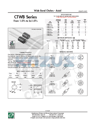 CTWB-1.5-S datasheet - Wide Band Chokes - Axial