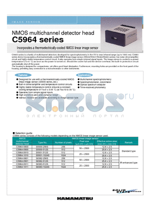 C5964 datasheet - NMOS multichannel detector head