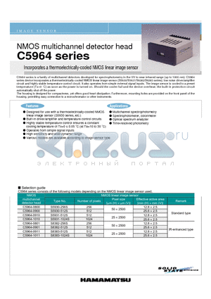 C5964-0800 datasheet - NMOS multichannel detector head