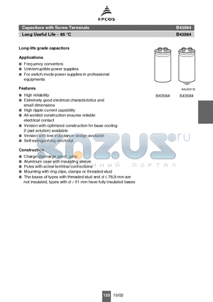 B43584A4109M000 datasheet - Frequency converters