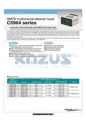 C5964-1011 datasheet - NMOS multichannel detector head