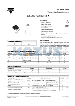 50UQ03GPBF_12 datasheet - Schottky Rectifier, 5.5 A