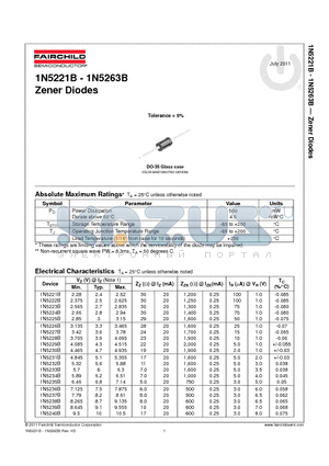 1N5242BTR datasheet - Zener Diodes