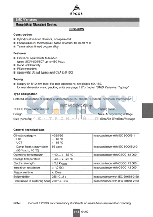 CU3225K150G2 datasheet - Monolithic; Standard Series
