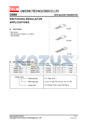 C6084 datasheet - SWITCHING REGULATOR APPLICATIONS