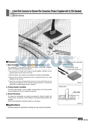 DF1B-28PR datasheet - 2.5mm Pitch Connector for Discrete Wire Connection (Product Compliant with UL/CSA Standard)