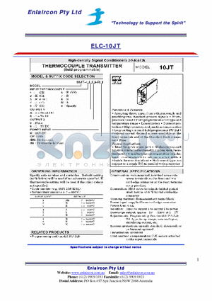 10JT-066-R/BN datasheet - THERMOCOUPLE TRANSMITTER (field-programmable)