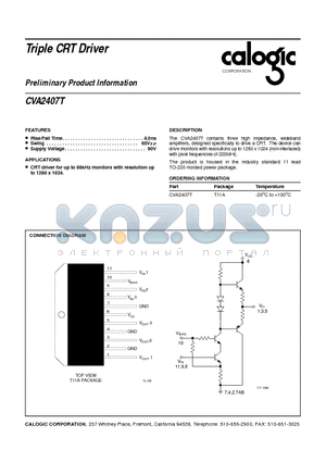 CVA2407T datasheet - Triple CRT Driver