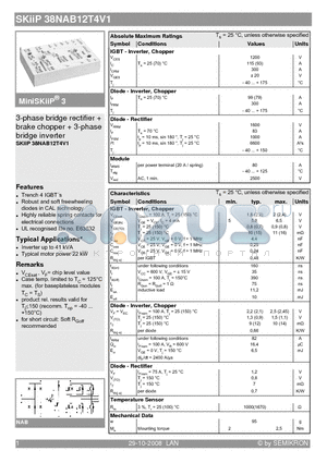 38NAB12T4V1 datasheet - 3-phase bridge rectifier