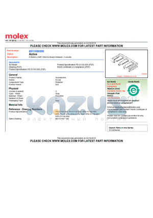 51143-0305 datasheet - 6.50mm (.256