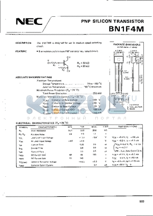 BN1F4M datasheet - The BN1F4M is designed for use in medium speed switching circuit.