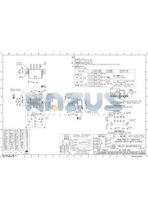 39-29-1088 datasheet - NEW MINI FIT CONN R/A HEADER ASSY WITH FLANGE