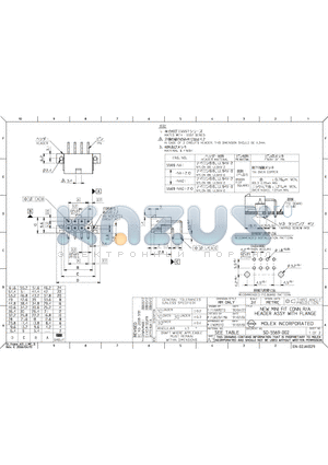 39-29-5063 datasheet - NEW MINI FIT CONN R/A HEADER ASSY WITH FLANGE