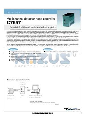 C7557 datasheet - Multichannel detector head controller