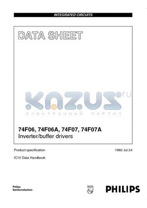 74F07 datasheet - Inverter/buffer drivers