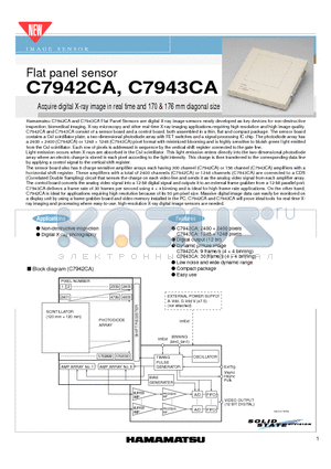 C7942CA datasheet - Flat panel sensor