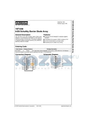 74F1056SC datasheet - 8-Bit Schottky Barrier Diode Array