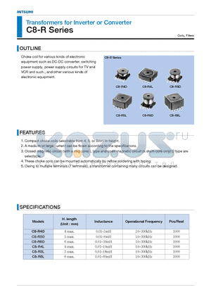 C8-R5L datasheet - Transformers for Inverter or Converter