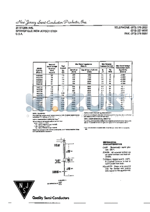 1N5267B datasheet - 20 STERN AVE SPRINGFIELD,NEW JERSEY 07081 U.S.A