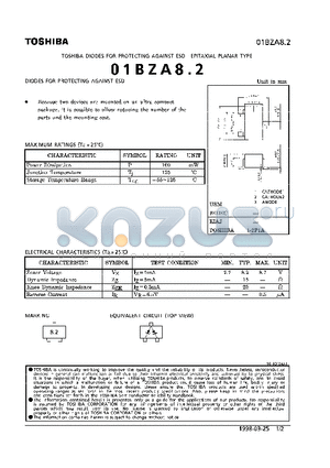01BZA8 datasheet - DIODES (DIODES FOR PROTECTING AGAINST ESD)