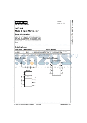 74F158 datasheet - Quad 2-Input Multiplexer