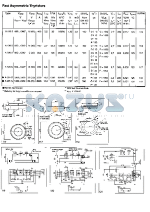 A198S datasheet - Fast Asymmetric Thyristors